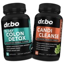 Colon Candi Cleanse Detox Support - Anti Overvækst & 15 dag Intestinal Cleanse Pills & Probiotic - Balance Control & hurtigt fungerende naturlige Laxative for Forstoppelse Relief - Tågebevægelse Gut sundhed