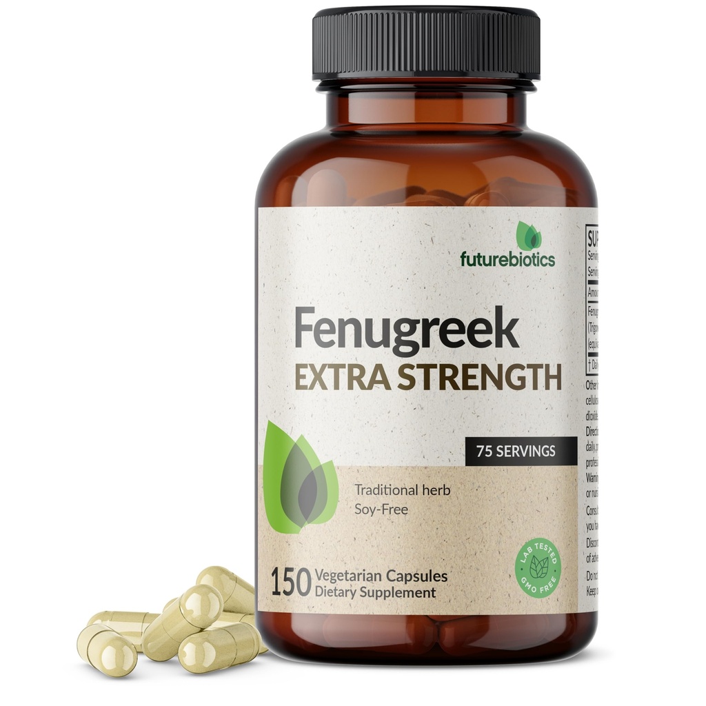 Futurebiotika Fenugreek ekstra styrke understøtter samlet godt helbred & Well- Being, Non- GMO, 150 vegetariske kapsler