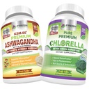 FRESH HEATHCARE Ashwagandha KSM 66 og Chlorella Detox Superfood - Bundle