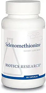 Biotics Research Selenomethionin - High Potence Selenium, Thyroid Gland Funktion, DNA-produktion, Kognitiv sundhed, Potent Antioxidant. 90 Kapsler