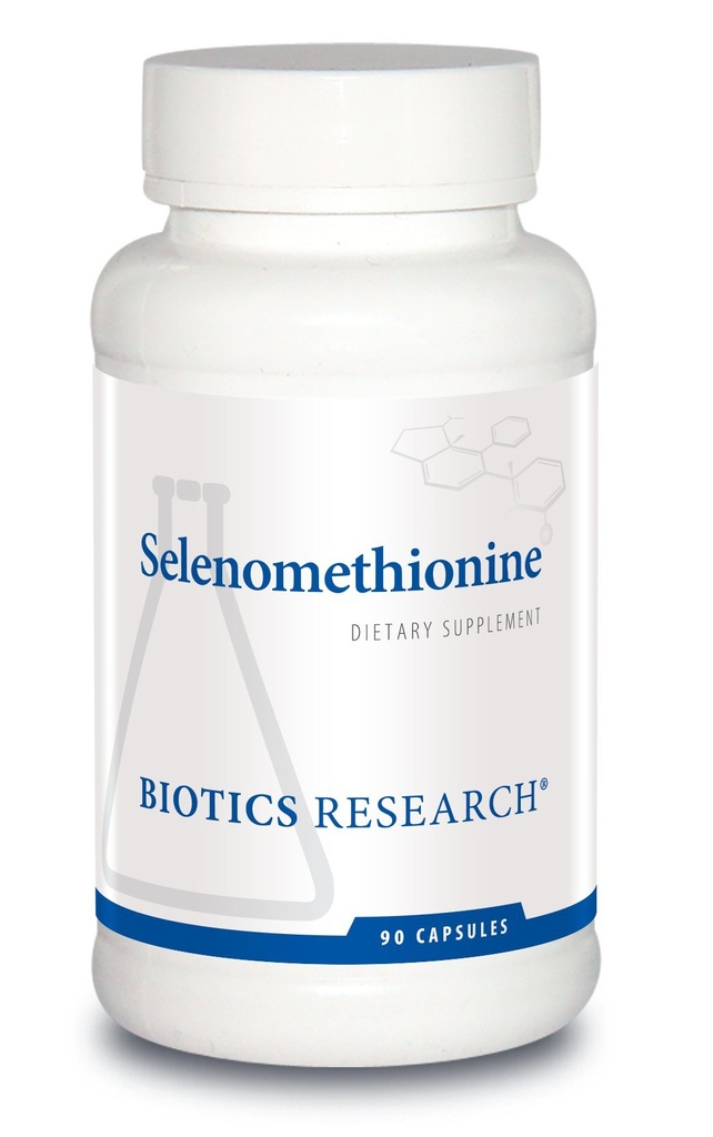 Biotics Research Selenomethionin - High Potence Selenium, Thyroid Gland Funktion, DNA-produktion, Kognitiv sundhed, Potent Antioxidant. 90 Kapsler