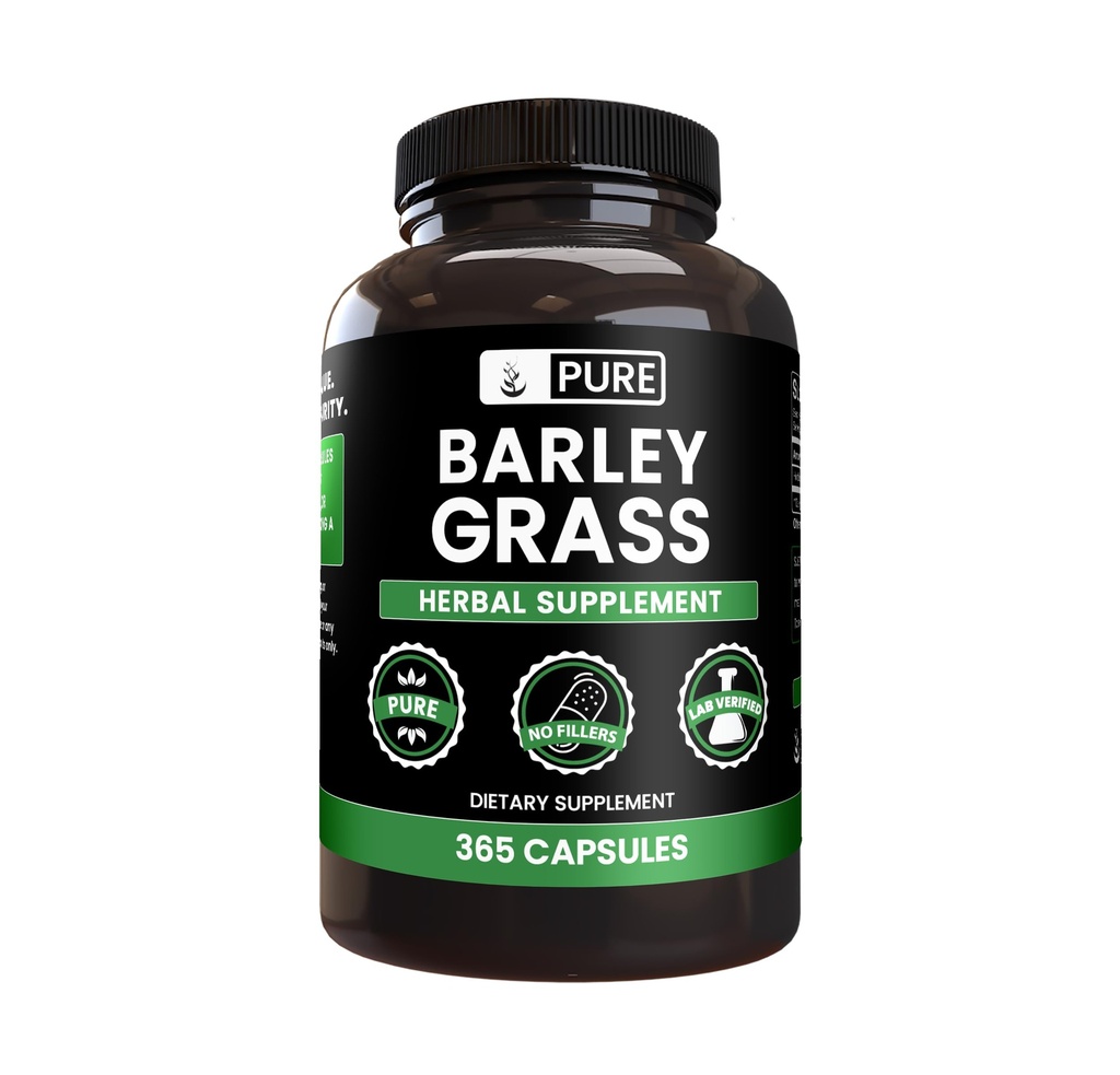 Pure Original Ingredients Barley Grass (365 Capsules) No Magnesium Or Rice Fillers, Always Pure, Lab Verified