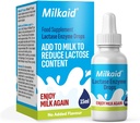 Milkaid Lactase Enzyme Drops for Lactose Intolerance Beeg 124; Forhindrer Gas, Bloating & Diarrhea Beeg 124; Hurtig fungerende Dairy fordøjelsestillæg Beeg 124; Gluten Free & Vegetarian Beeg 124; Ingen Kunstig Artificial Artificial Artificial