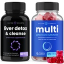 NutraChamps lever rense Detox kapsler og (2 - Pack) mænds Multivitamin Gummies Bundle