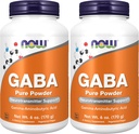 Now Supplements, GABA (Gamma- aminosmørsyre) Powder, Neurotransmitter Support *, 6 - Ounce (pakke med 2)