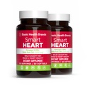 Basic Brands Smart Heart Omega-3 Fish Oil 1000mg - Triple Strength EPA & DHA, Non- GMO, Heart & Cognitive Support - 50 Burpless Softgels - 2-Pack