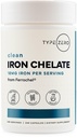 Type Nul jernchelatkapsler (18 MG, 240 CAPS) fra Ferrochel Ferrous Bisglycinate Chelate - Non- GMO og Gluten Free