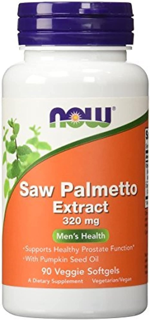 Nu Foods Saw Palmetto Extract 320 mg - 90 Softgels (Pack of 2) - 180 Total Softgels