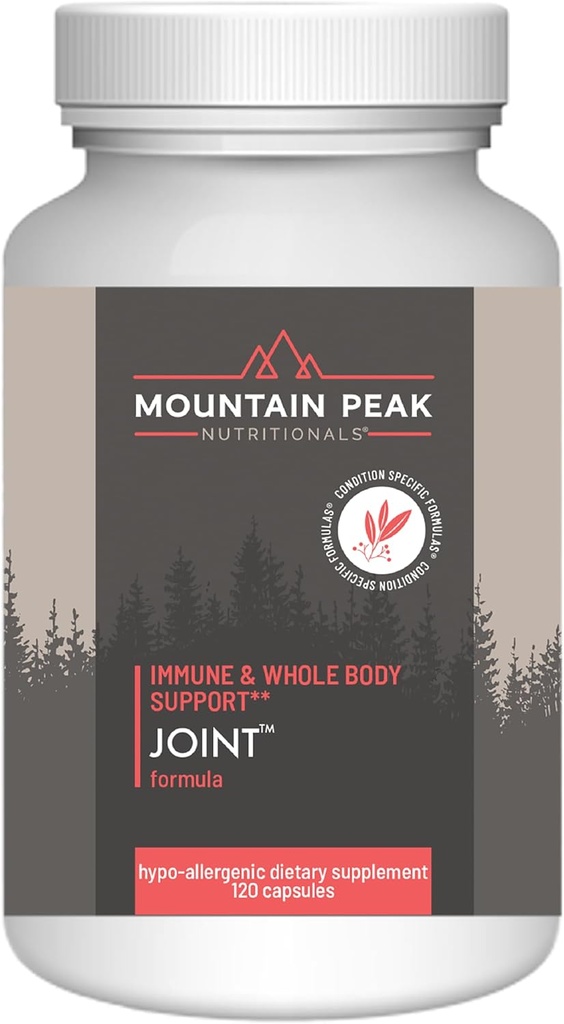 Mountain Peak Nutritionals Joint Formel - Joint Support Supplement med Glucosamin, Boswellia & C-vitamin - Understøtter Joint Fleksibilitet & Mobilitet - Hypoallergen Kosttilskud (120 kapsler)