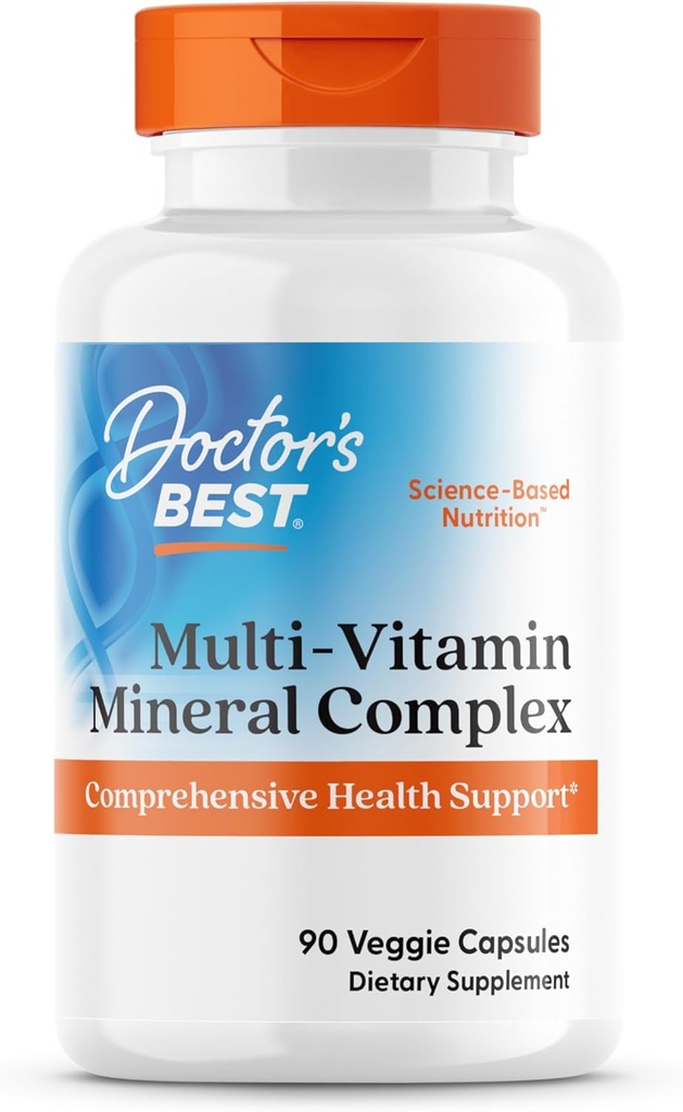 Læger Bedste Multi- Vitamin Mineral Complex, Omfattende Health Support, Non- GMO, Gluten Free, Vegan 90 Veggie Kapsler