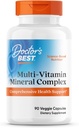 Læger Bedste Multi- Vitamin Mineral Complex, Omfattende Health Support, Non- GMO, Gluten Free, Vegan 90 Veggie Kapsler