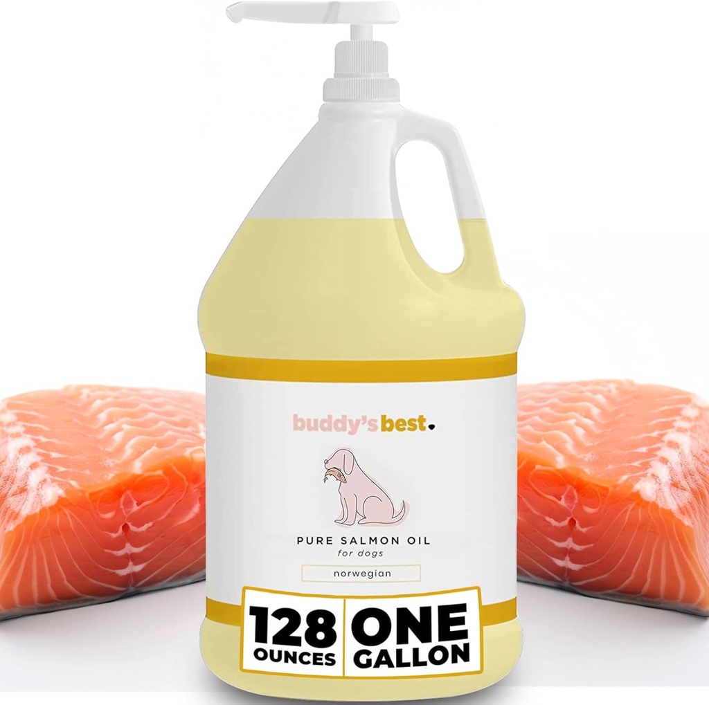 Lakseolie til hunde fra Buddy 's Best - 1 Gallon (128oz)