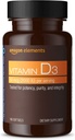 Elementer Vitamin D3, 2000 IE, 180 Softgels, 6 måneders forsyning (Emballage kan variere), Understøtter stærke knogler og immunforsvar