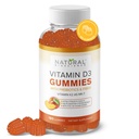 Sugar Free Vitamin D3 K2 Gummies - Vitamin D3 Gummies 5000 IE + K2 MK7 80 mcg, K2 D3 Vitamin Supplement Voksne, Vitamin D K2 for knogler, immunforsvar, hjerte, mood, Gluten- Free, Non-GMO, Natural Peach Flavor