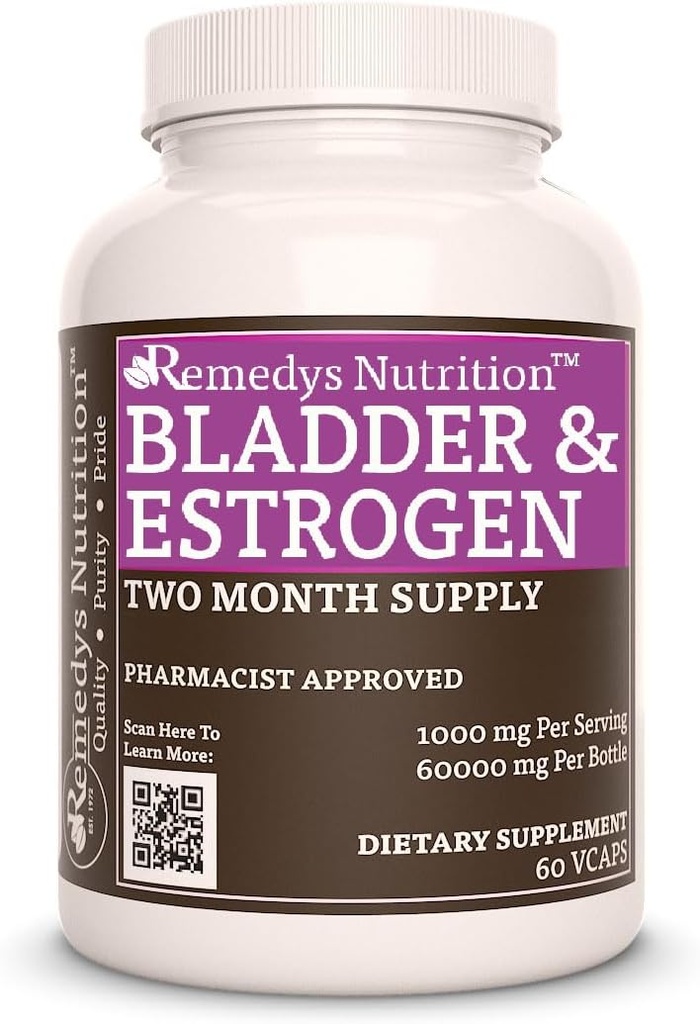 Remedy 's nutrition Blogen og østrogen Kapsler Buddy 124; 1.000 mg, 60 Vegan Kapsler Buddy 124; Two Month Supply 124; Blend Inkluderer Kamille, Rød Klover & Burdock