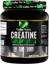Pure Creatin monohydrat pulver supplement, Unflavored, Understøtter Bulk Muscle Energy, Inddrivelse, & Styrke - Creatin supplement til mænd og kvinder - 500G, 5000mg Per Serv (5g) - 100 Servering