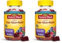 Nature Made Hår Hud og negle med Biotin 2500 mcg, Kosttilskud til sundt hår, hud & negle Support, 90 Gummies, 45 Day Supply (pakke med 2)