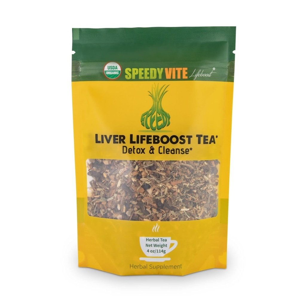Lever Detox Tea Mean 124; USDA Organic (4 oz) af SpeedyVite - Cleanses, støtter Lever, Galdeblære Sundhed med Mælkebøtte Leaf, Fennel, Ingefær og mere