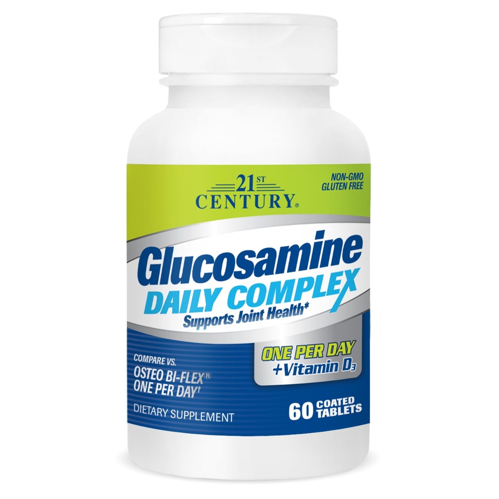 21. århundrede Glucosamin Daily Complex Plus D tabletter, 60 greve (27708)