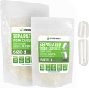 XPRS Nutra Vegan Size 1 Separated Capsules - 100 Count Clear Premium Empty Capsules Separated in Bags - Pills 1 Empty for DIY Supplement Filling