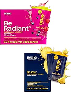 BeMe BeRadiant Berry & BeZen Bundle - Flydende kollagen & Magnesium Glycinate L- Theanin Kosttilskud