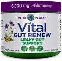 Vital Planet - Vital Gut Renew pulver supplement til Leaky Gut Reparation med L- Glutamin, Marshmallow og Ginger Root, DGL Licorice Root og Organic Aloe Vera, L Glutamin 6000mg 6,88 oz