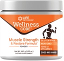 Life Extension Wellness Code ® Muscle Strength & Restore Formel, D3- vitamin, ß- Hydroxy- ß- Methylbutyrat monohydrat (HMB), Muscle Health, Gluten Free, Non-GMO, 94,2 g