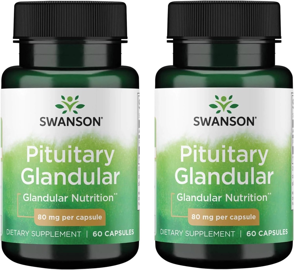 Swanson Raw Pituial Glandulær 80 Milligram 60 kapsler (2 Pack)