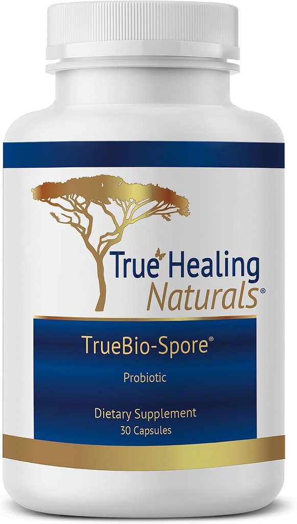True Healing Naturals - TrueBio- Spore - Probiotisk supplement - Resilient og kraftfuld med 50 milliarder CFU af Probiotic - 30 kapsler