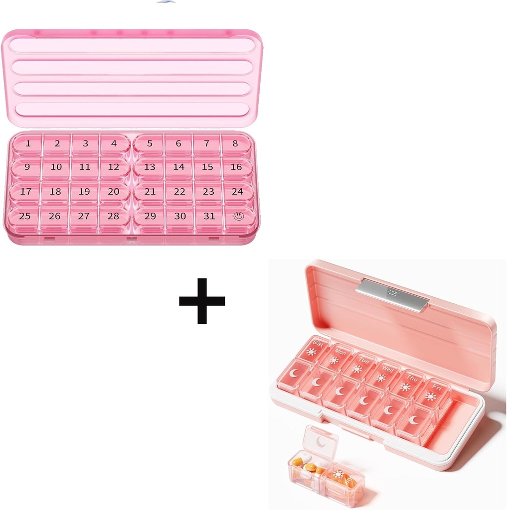 Monthly Pill Organizer & Pill Organizer 2 Times a Day