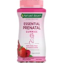 Nature 's Bounty Optimal Solutions Essential Prenatal Gummies, Folsyre og jod, Omega 3 og DHA, 50 Greve, 25 Total Servering