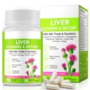 Lever Renew Rense Detox, Lever Rense Detox & Repair & Support; 124; 70 Kapsler 124; Urtetilskud til Lever Sundhed • 124; Mælk Thistle Mælkebøtte Root med 9 Urtebånd mineraler til mænd og kvinder