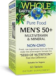 Natural Factors, Mænds 50 + Multivitamin & Mineral, 1 Servering Indeholder Nutrition Ækvivalent med ½ LB Veggies, 60 Greve (pakke med 1)