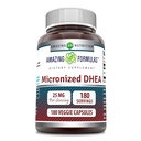 Amazing Formulas Mikronized DHEA 25mg 180 Veggie kapsler Supplement 124; Non- GMO Note 124; Gluten Free