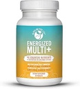 Energiseret Multi - Potent Multivitamin med 40 fuldt biotilgængelige næringsstoffer B Complex vitaminer, D-vitamin, C-vitamin, vitamin K, zink, Quercetin, Calcium, Magnesium i alkaliserende former - 60 faner