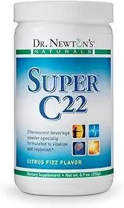 Dr. Newton’s Naturals Super C22 Effervescent Vitamin C Fizzy Powdered Drink Mix with 22 Natural Sources of Vitamin C – 1500mg -8.9 Ounce Can