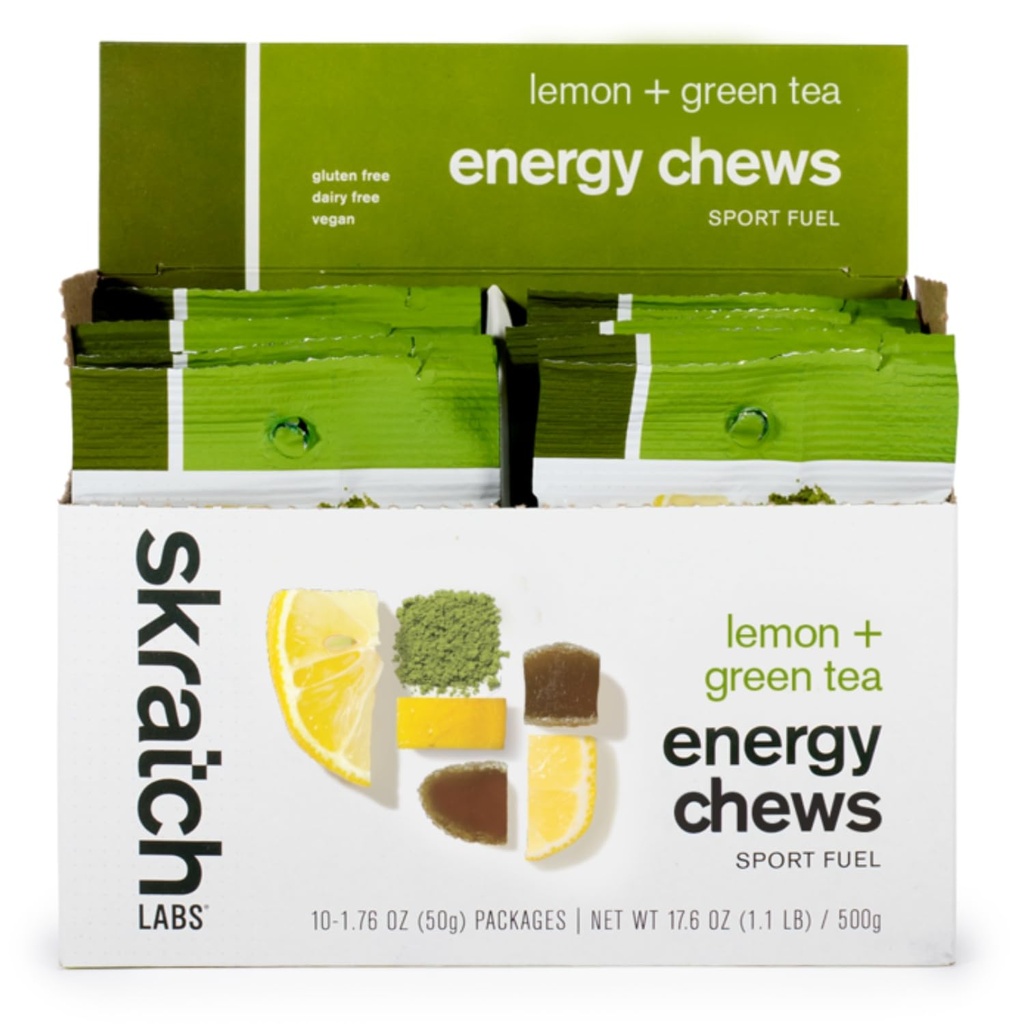 Skrattch Labs Energy Chews Note 124; Gummies for Running, Cykling, og Sports Performance