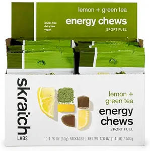 Skrattch Labs Energy Chews Note 124; Gummies for Running, Cykling, og Sports Performance