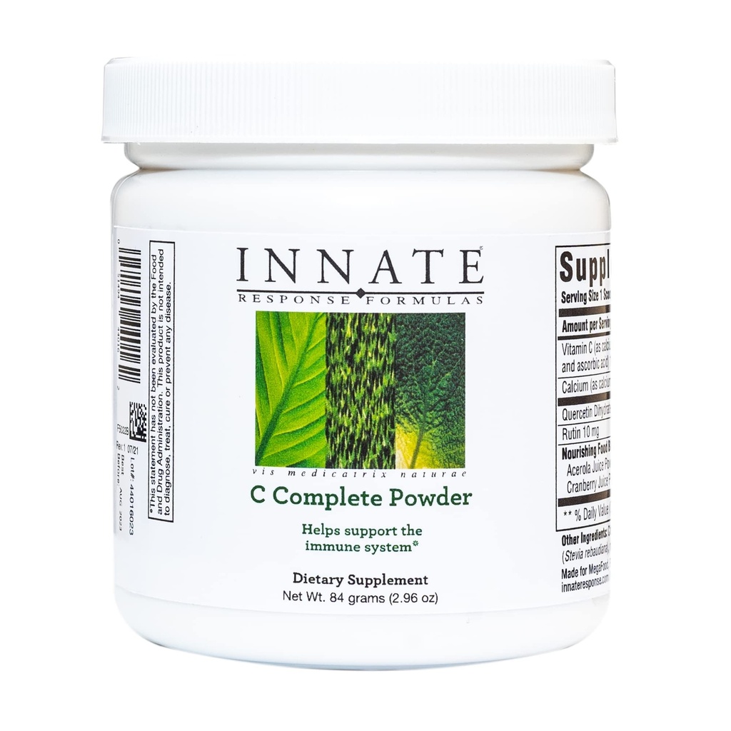 INNAT Response Formulas C Complete Powder - Antioxidant C-vitamin Powder supplement - Hjælper støtte immunsystemet - Vegetarisk og ikke-GMO - 2,96 Oz. (30 Servere)