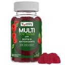 Yumvs Teen Multivitamin Gummies med biotin og antioxidanter - Raspberry Flavor - Hår Skin Nails Support - Kosher Teenager Vitaminer til drenge og piger 12- 17 - Teen Gummy Multi Vitamin (60 Greve)