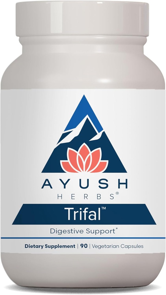 Ayush urter Trifal fordøjelsesstøtte med Amla - Triphala supplement til kvinder & mænd, fremmer balanceret fordøjelse, Antioxidant Rich, Lavet med økologiske ingredienser - 90 Vegetariske kapsler (1 greve)