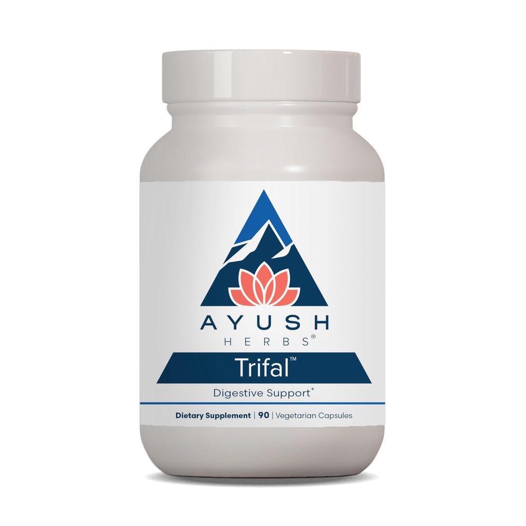 Ayush urter Trifal fordøjelsesstøtte med Amla - Triphala supplement til kvinder & mænd, fremmer balanceret fordøjelse, Antioxidant Rich, Lavet med økologiske ingredienser - 90 Vegetariske kapsler (1 greve)