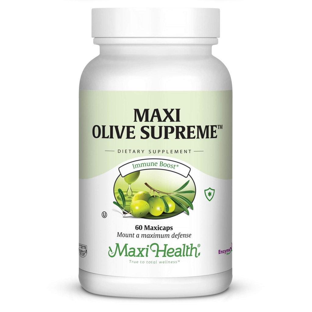 Maxi Health Olive Supreme - Olive Leaf Extract Supplement- Immunbooster - 60 kapsler - Kosher