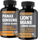 Nomost Koreansk Rød Panax med Lions Mane Kosttilskud med Ginkgo biloba for sundt velvære og livsstil.