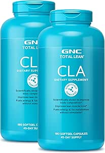 GNC Total Lean CLA Note 124; Forbedre legemets sammensætning & Lean Muscle Tone, Fuels Fat Metabolisme & Energy Uden Stimulanter