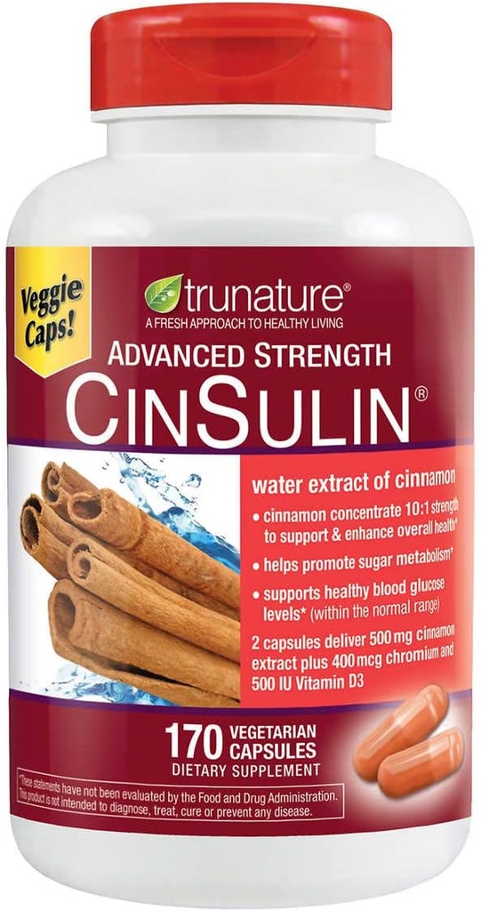 Trunature Avanceret Styrke Cinsulin 170 Kapsler