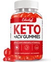 Keto ACV Gummies - 60 Count Gluten- Free, Gelatin- Free Apple Cider Vincifer Gummies med B12 for Keto Support, Vegetar, Unique Flavor, Praktisk Flavoired Supplement for mænd og kvinder