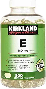 Kirkland Signature E 180 mg, 500 Softgels (2 Pack)
