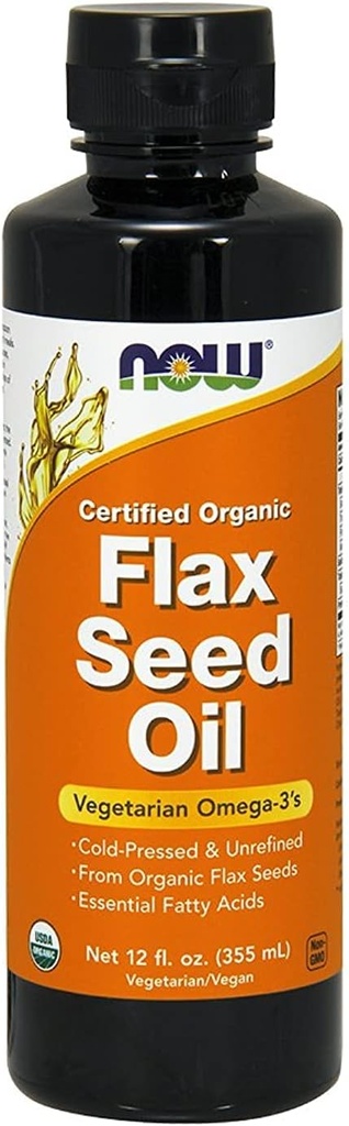 Hør Seed Oil 12 Oz (Certified Organic Non GE) - Now Foods