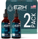 E2H Leverstøtte supplement med mælk tidsel - Lever sundhed formel - Artichoke Extract, Mælkebøtte Root, Chanca Piedra, og mere - Absorbent flydende formel (2 flasker)